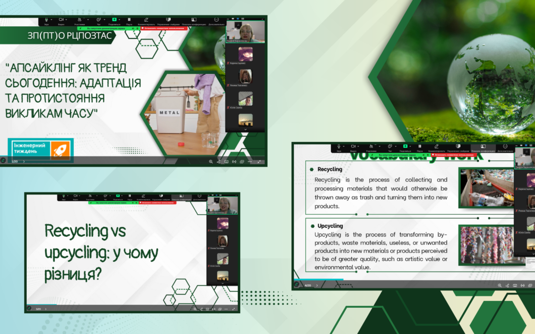 Інноваційний STEM-урок на тему: «Апсайклінг як тренд сьогодення: адаптація та протистояння викликам часу»