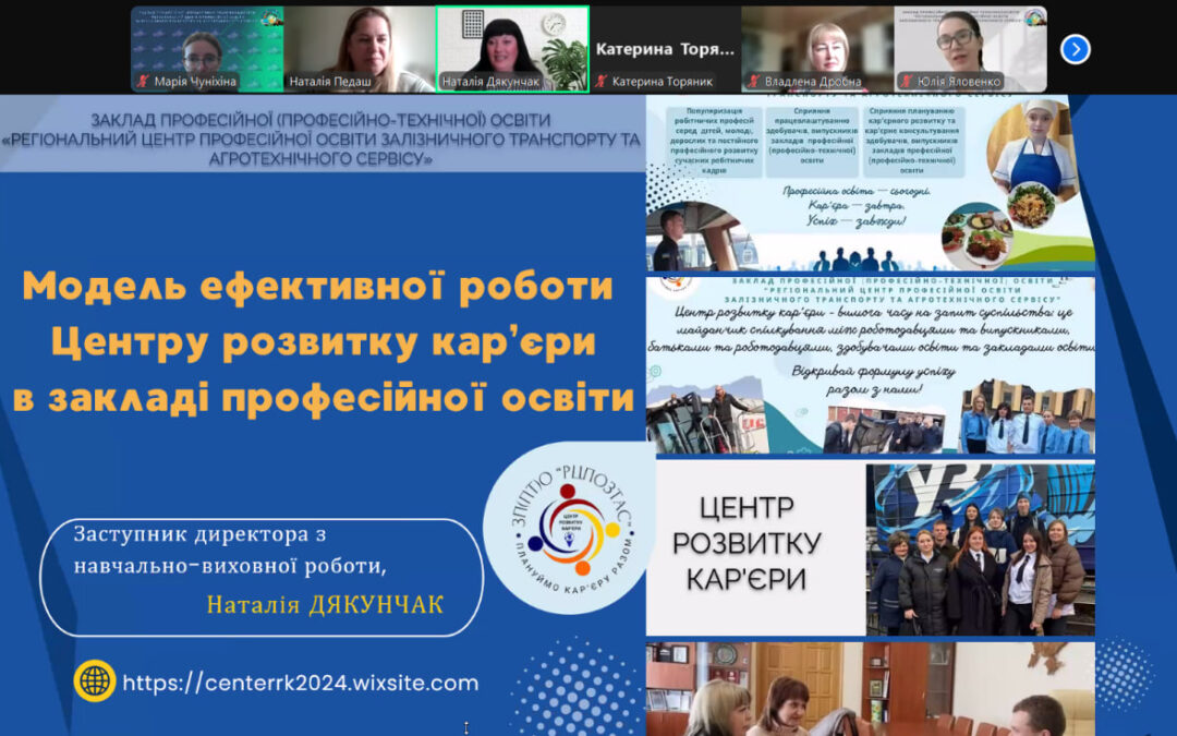 Школа кращих педагогічних практик на тему: «Центр розвитку кар’єри – крок в успішне майбутнє!»