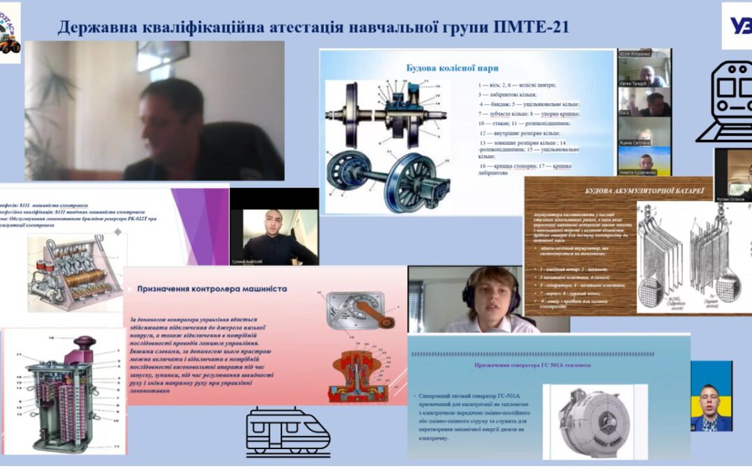 Державна кваліфікаційна атестація навчальної групи ПМТЕ-21 за професією «Слюсар з ремонту рухомого складу. Машиніст тепловоза. Машиніст електровоза»