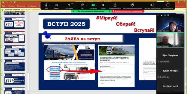Профорієнтаційна онлайн-зустріч для учнів Комунального закладу “Пересічанський ліцей” Солоницівської селищної ради