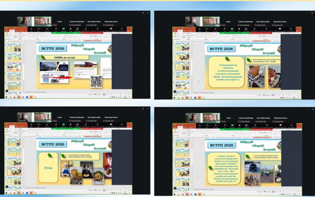 Профорієнтаційний онлайн-захід з учнями Вовківської гімназії