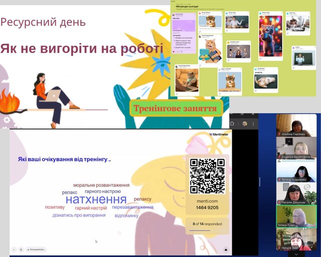 Тренінгове заняття на тему «Ресурсний день: Як не вигоріти»